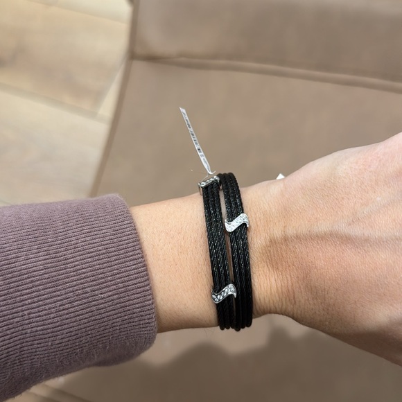 Charriol Twist Steel PVD Topaz Bracelet NWT - Picture 3 of 3